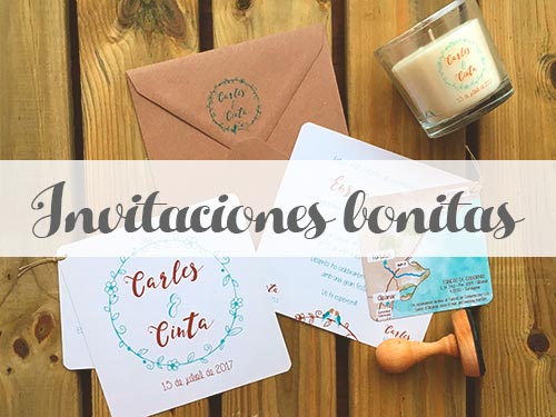 Invitaciones personalizadas con sobres forrados para bodas